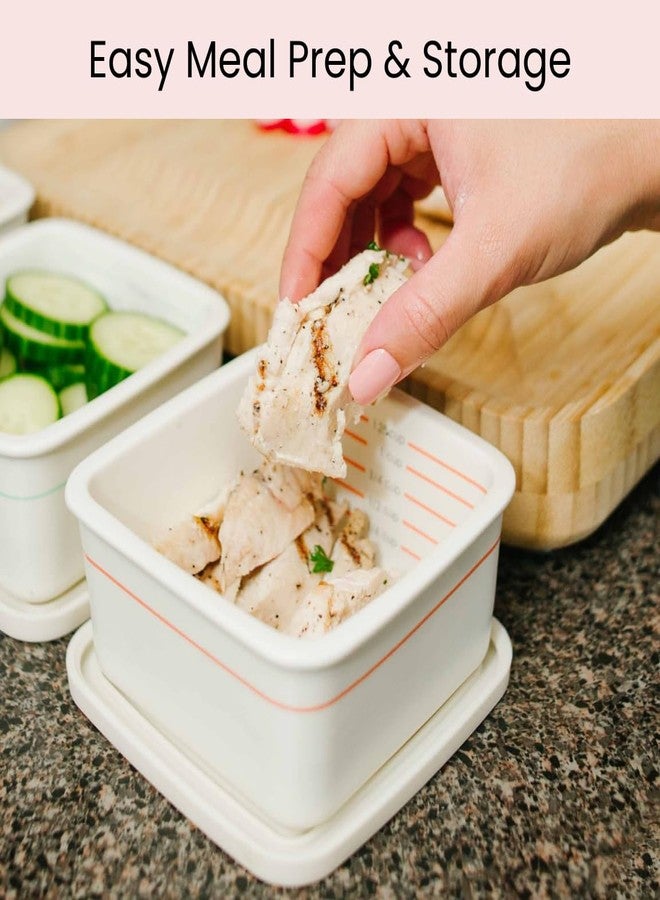 Uba Portion Control Containers (PORCELAIN) for Diet Meal Prep and Storage (1 Pack) - Image 2